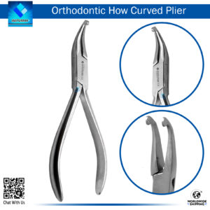"HOW Curved Plier Dental Orthodontics - Precision Tool for Wire and Bracket Adjustments"