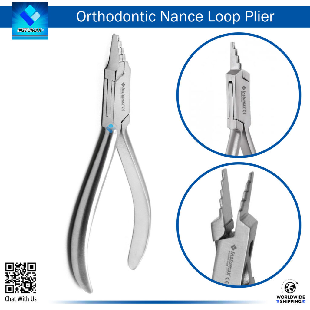 "Nance Loop Forming Plier with Steps - Ideal Tool for Creating Nance Loops in Orthodontics" "Nance Loop Forming Plier with Steps - Precision Tool for Forming Nance Loops in Orthodontic Treatments"