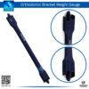 "Purple Anodized Aluminium Bracket Gauge for accurate orthodontic measurements"