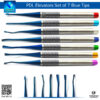 "PDL Elevators Set of 7 Blue Tips – Precision Dental Instruments for Tooth and Root Extractions"