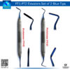 : "PT1-PT2 Elevators Set of 2 with Blue Tips – Specialized Instruments for Efficient Tooth Extractions"
