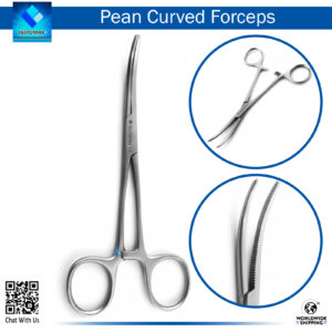 "Pean Curved Forceps for Precision Tissue Grasping and Clamping"