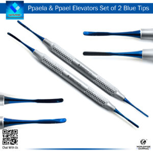"Ppaela and Ppael Elevators Set of 2 Serrated Tips – Precision Dental Instruments for Root and Tooth Elevation"