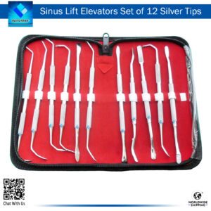 Sinus Lift Elevators Periosteal Set of 11 with Silver Tips - Dental Surgical Tools