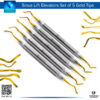 "Sinus Lift Elevators Set of 5 Gold Tips – Precision Instruments for Sinus Membrane Elevation"
