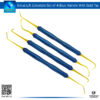 "Sinus Lift Elevators Blue Handles Golden Tips 4Pcs – Precision Tools for Sinus Membrane Elevation"
