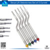 Sinus Lift Osteotomes Set of 5 Curved - Dental Instruments for Bone Elevation and Sinus Augmentation