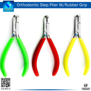 "Step Making Detailing Pliers Set of 3 with Silicon Handle Grip Inserts 0.50mm, 0.75mm, 1.00mm - Precision Dental Tools"