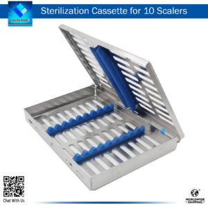 Sterilization Cassette for 10 Scalers for Safe Sterilization and Organized Storage of Dental Tools