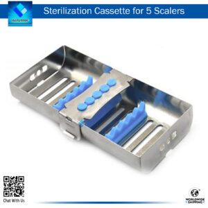 Sterilization Cassette for 5 Scalers with Locking Latch – Safe and Secure Sterilization for Dental Instruments