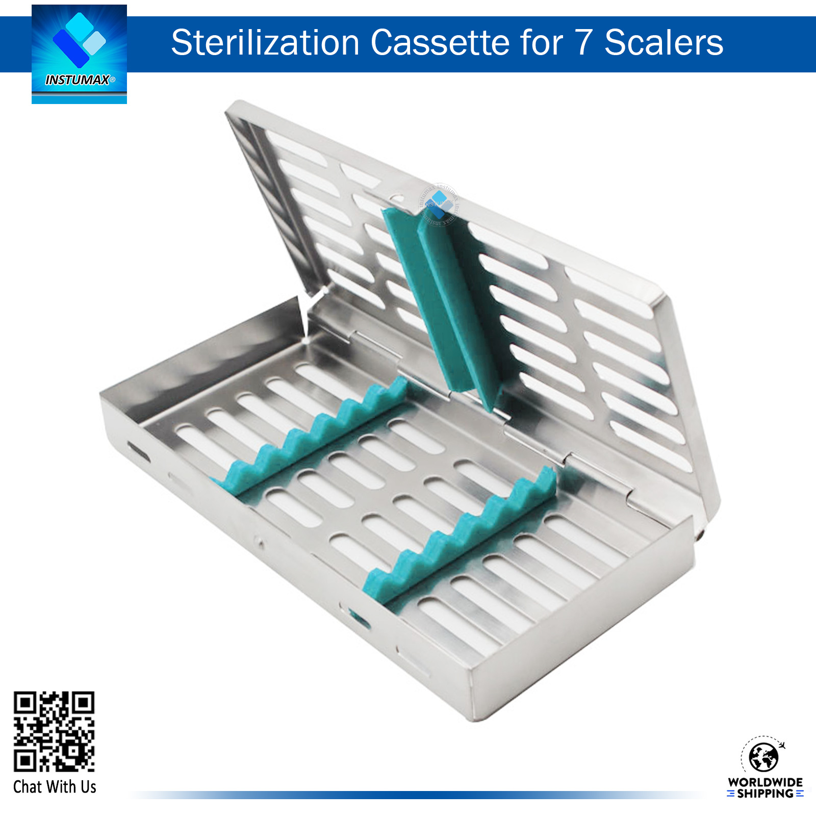 Sterilization Cassette for 7 Scalers – Safe, Compact, and Hygienic Sterilization Solution : Sterilization Cassette for 7 Scalers – Organize and Sterilize Your Dental Tools