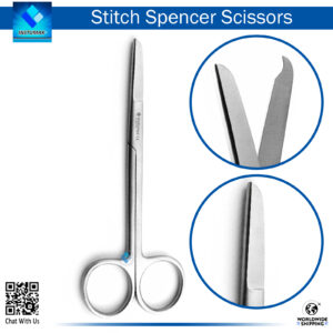 "Stitch Spencer Scissors 13cm for precision cutting in surgical procedures"