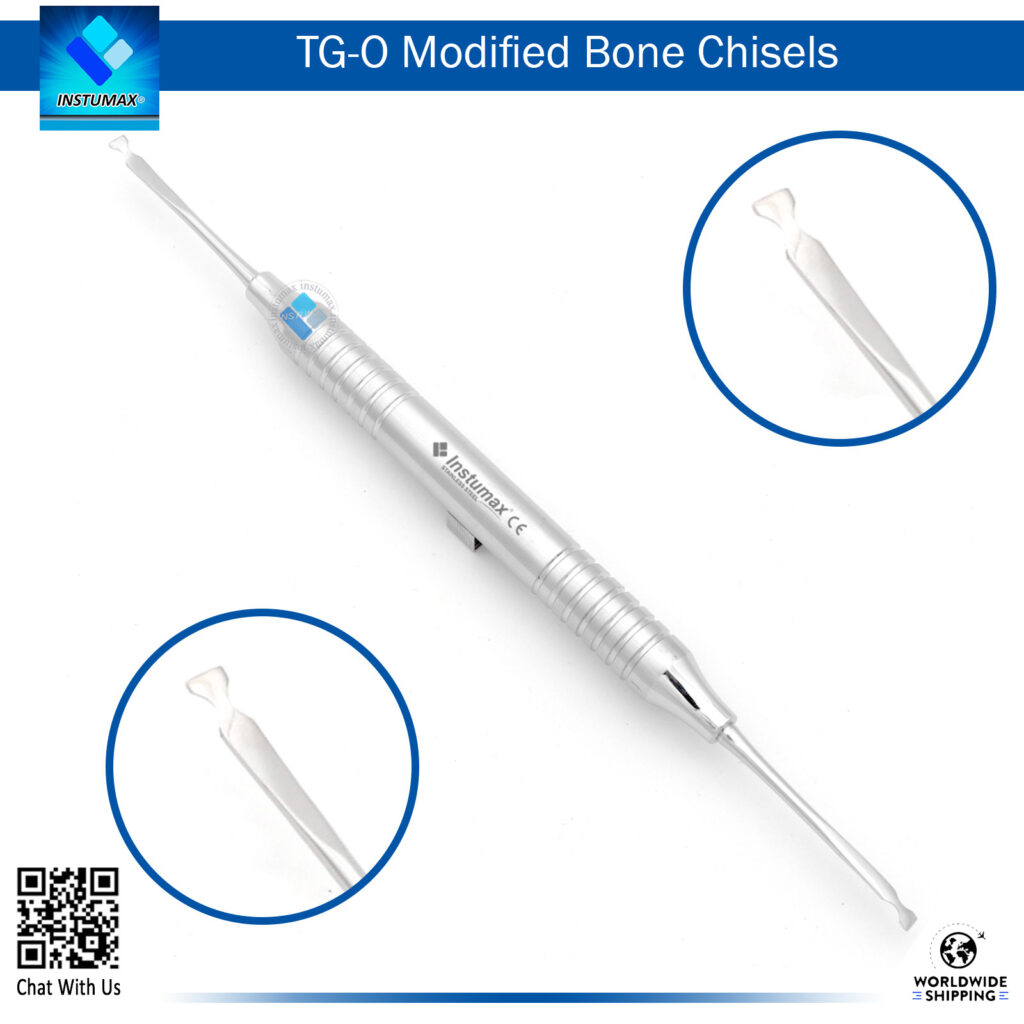 TG-O Modified Bone Chisels - Precision Tools for Bone Cutting and Shaping in Oral Surgery TG-O Modified Bone Chisels - Surgical Instruments for Bone Shaping and Contouring