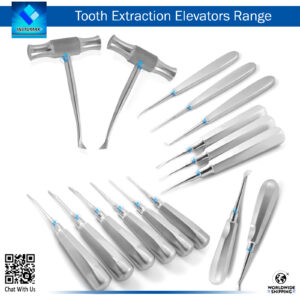 "Tooth Extraction Elevators Range – Comprehensive Set for Complex and Atraumatic Extractions"