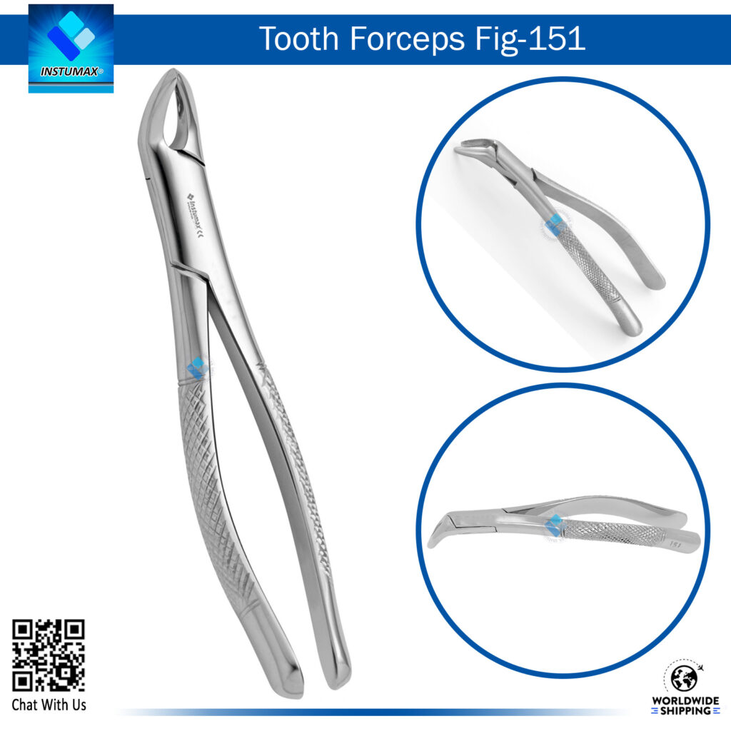 Tooth Forceps Fig 151 – Dental Forceps for Upper Incisor and Canine Extraction Tooth Forceps Fig 151 – Precision Tool for Upper Incisor and Canine Extractions