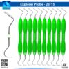 Color-coded UNC15 probe tip for precise pocket depth measurement in dental exams"