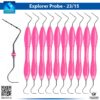 "INSTUMAX UNC15/23 dental probe explorer set with color-coded 1-15mm markings and #23 Shepherd's Hook tip – stainless steel periodontal probe for pocket depth and caries detection"