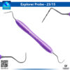 "INSTUMAX UNC15/23 dental probe explorer set with color-coded 1-15mm markings and #23 Shepherd's Hook tip – stainless steel periodontal probe for pocket depth and caries detection"