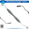 "A close-up view of the LM Implant Misura MR 3.0-5.0 dental instrument set, featuring precision tools for accurate implant drill positioning, with ergonomic handles and measurement markings for 3.0-5.0 mm diameters, designed for bone biology preservation in restorative dentistry."